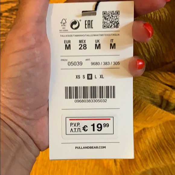 Pull and bear mustard culottes - Picture 5 of 5